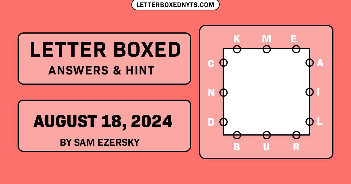 Letter Boxed August 18, 2024 Image