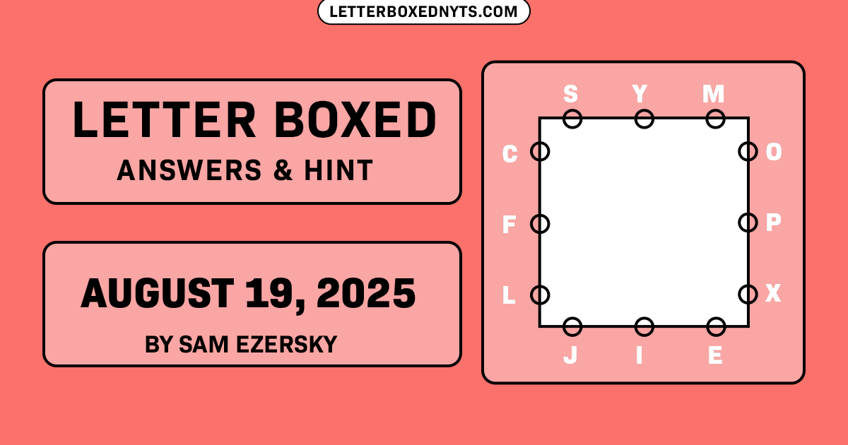Letter Boxed August 19, 2025 Image