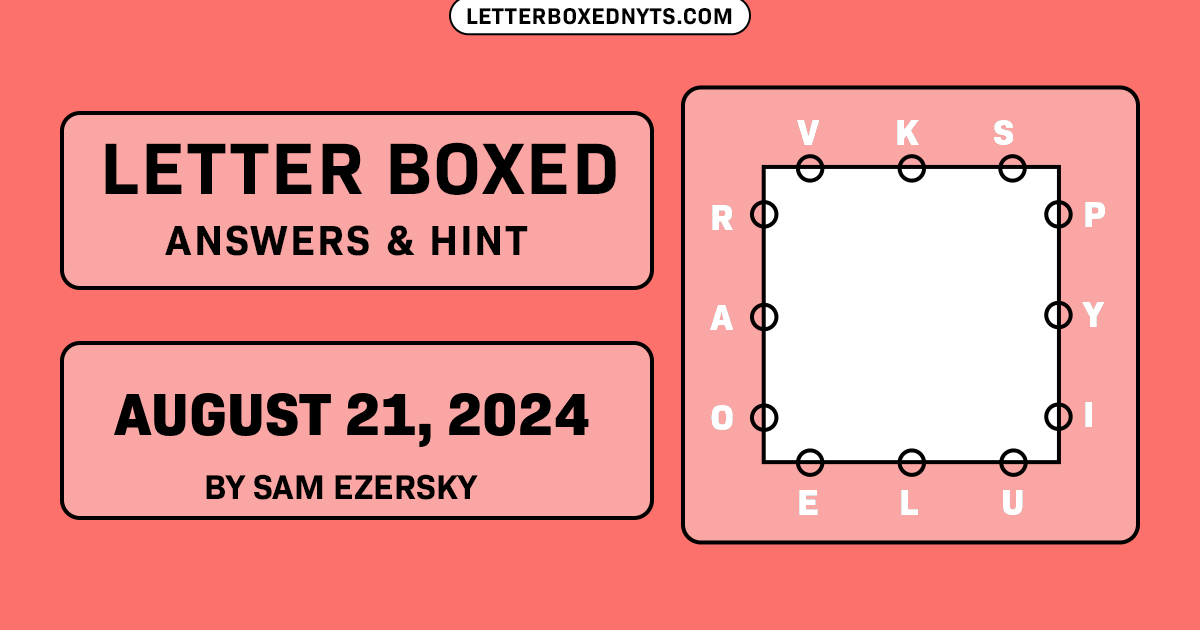 Letter Boxed August 21, 2024 Image