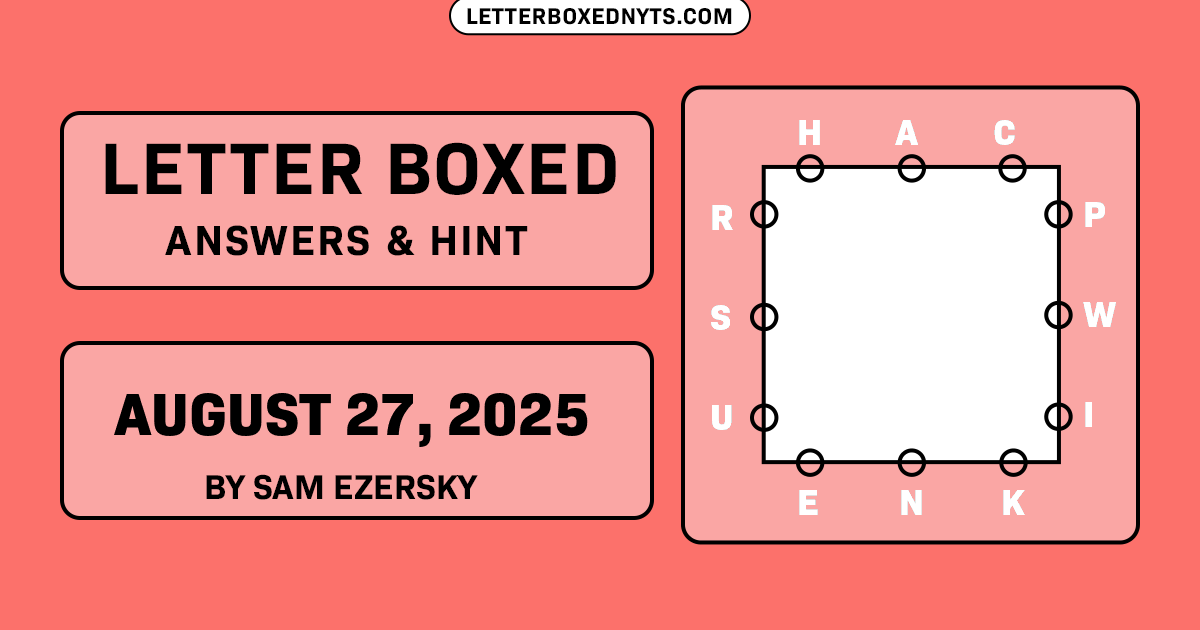 Letter Boxed August 27, 2025 Image