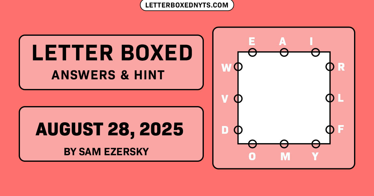 Letter Boxed August 28, 2025 Image