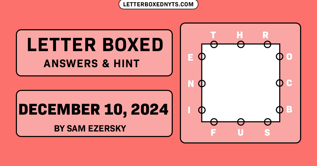 Letter Boxed December 10, 2024 Image