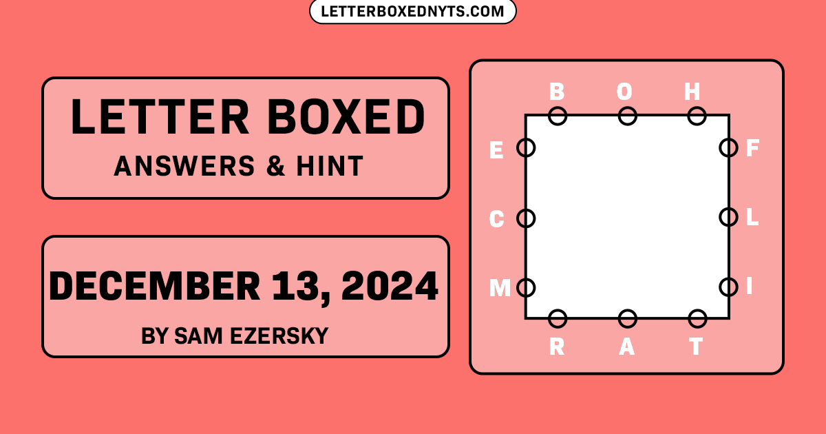 Letter Boxed December 13, 2024 Image