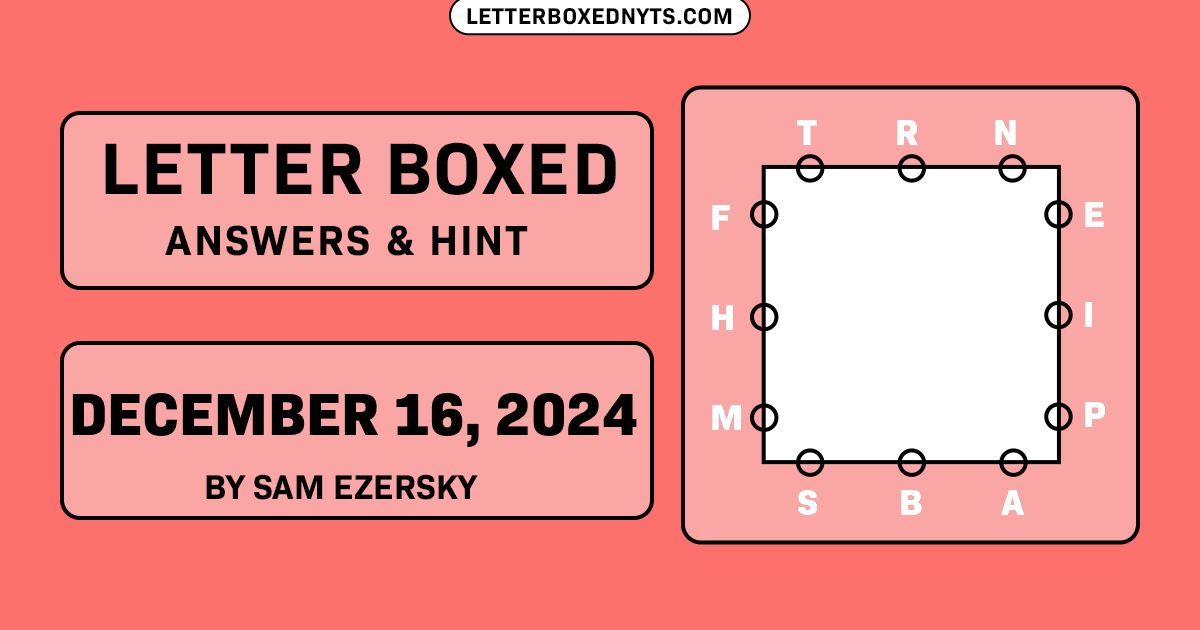 Letter Boxed December 16, 2024 Image