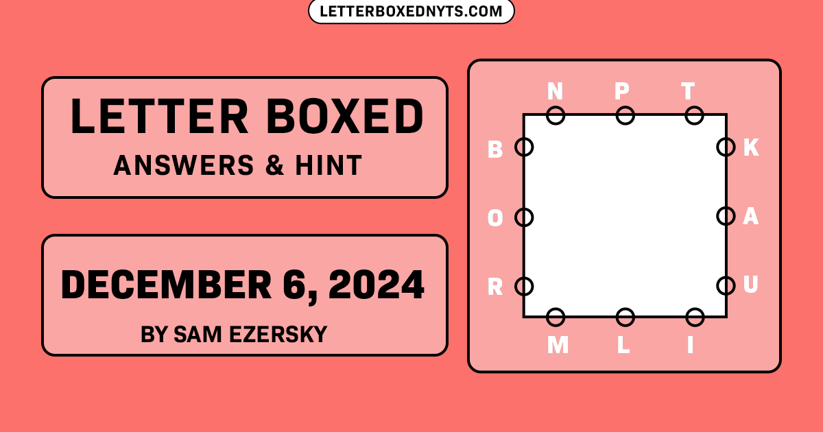 Letter Boxed December 6, 2024 Image