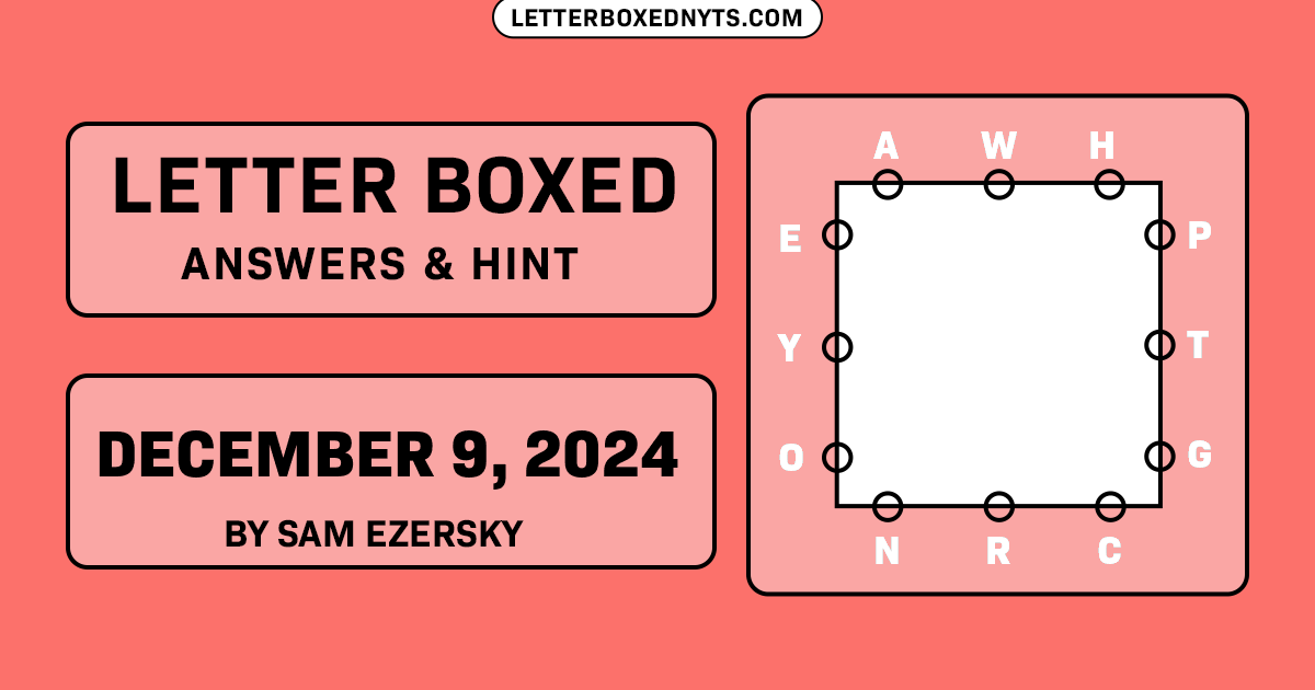 Letter Boxed December 9, 2024 Image