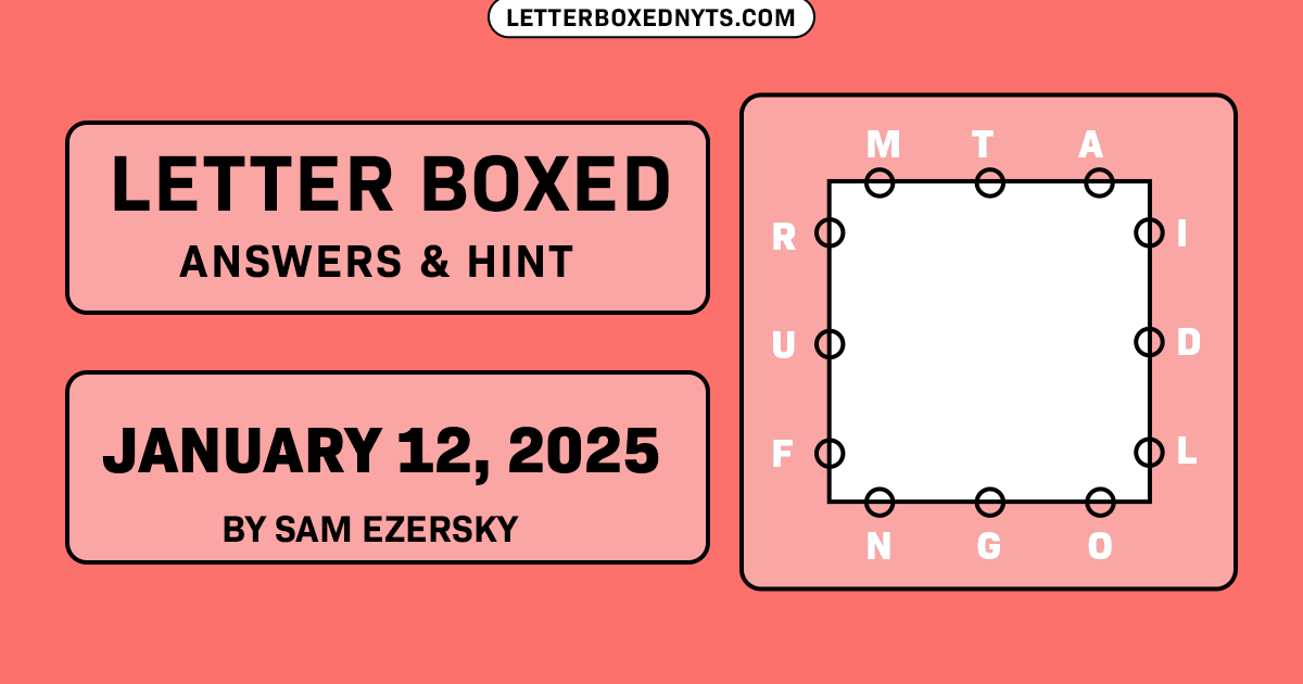 Letter Boxed January 12, 2025 Image