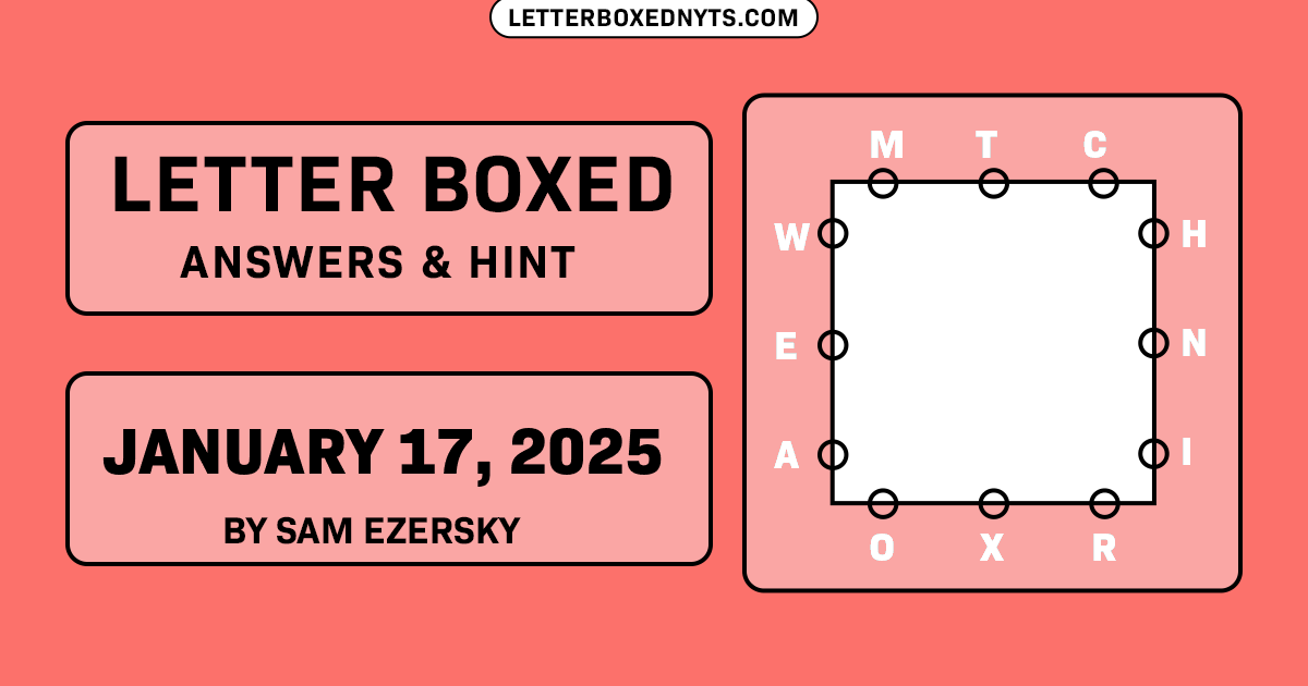 Letter Boxed January 17, 2025 Image