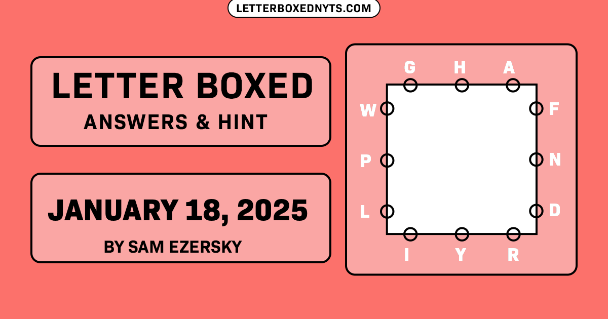 Letter Boxed January 18, 2025 Image