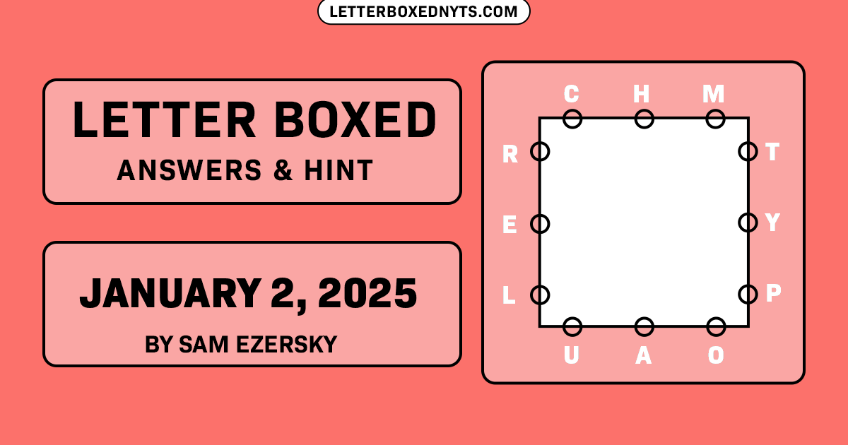 Letter Boxed January 2, 2025 Image