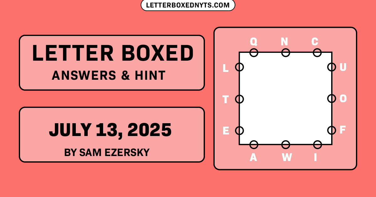 Letter Boxed July 13, 2025 Image