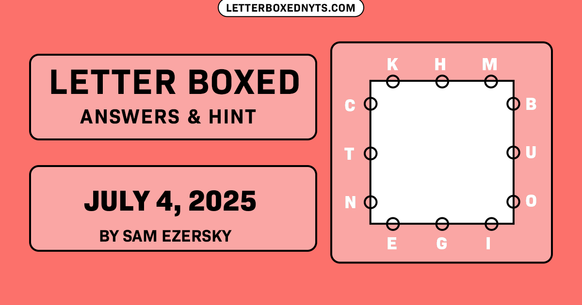 Letter Boxed July 4, 2025 Image