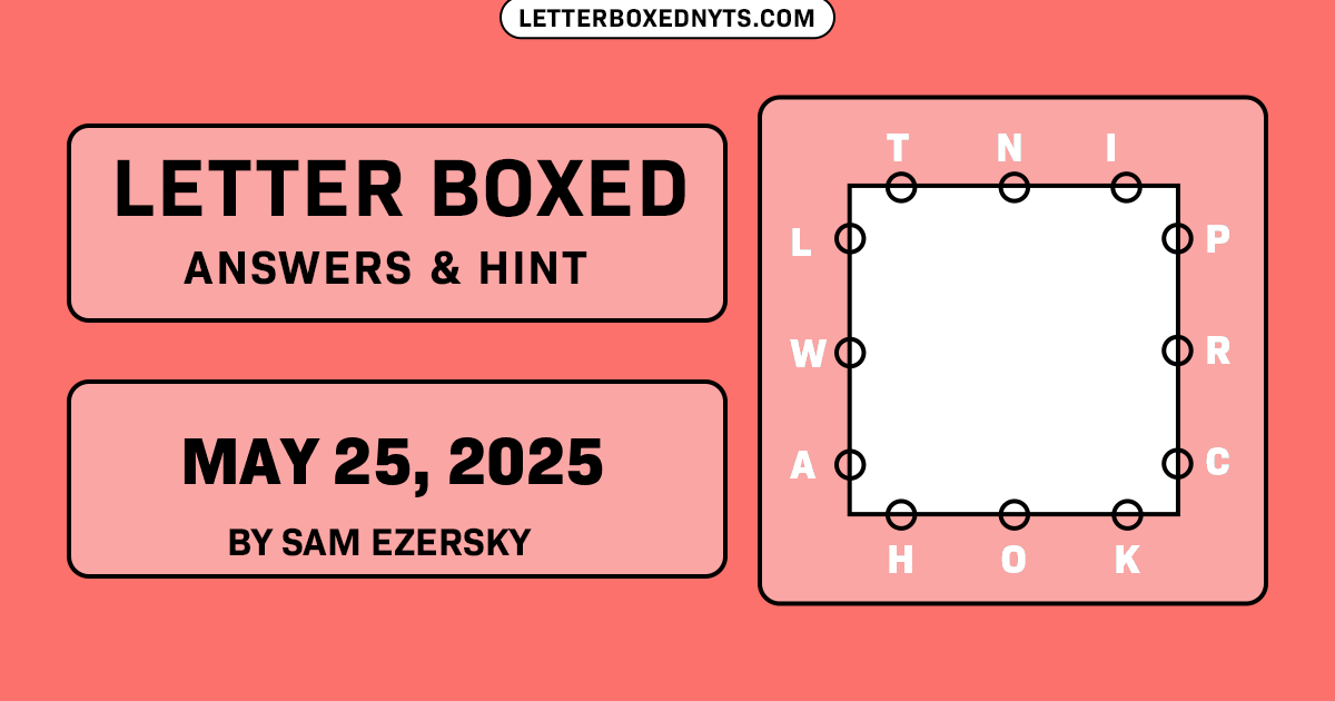 Letter Boxed May 25, 2025 Image