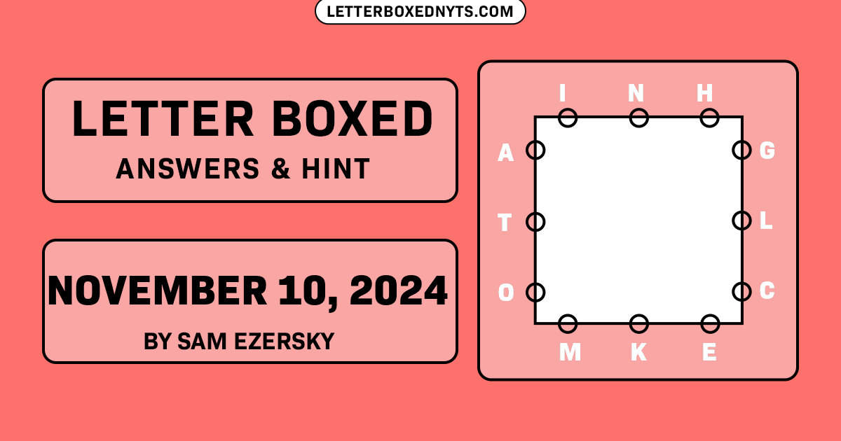 Letter Boxed November 10, 2024 Image