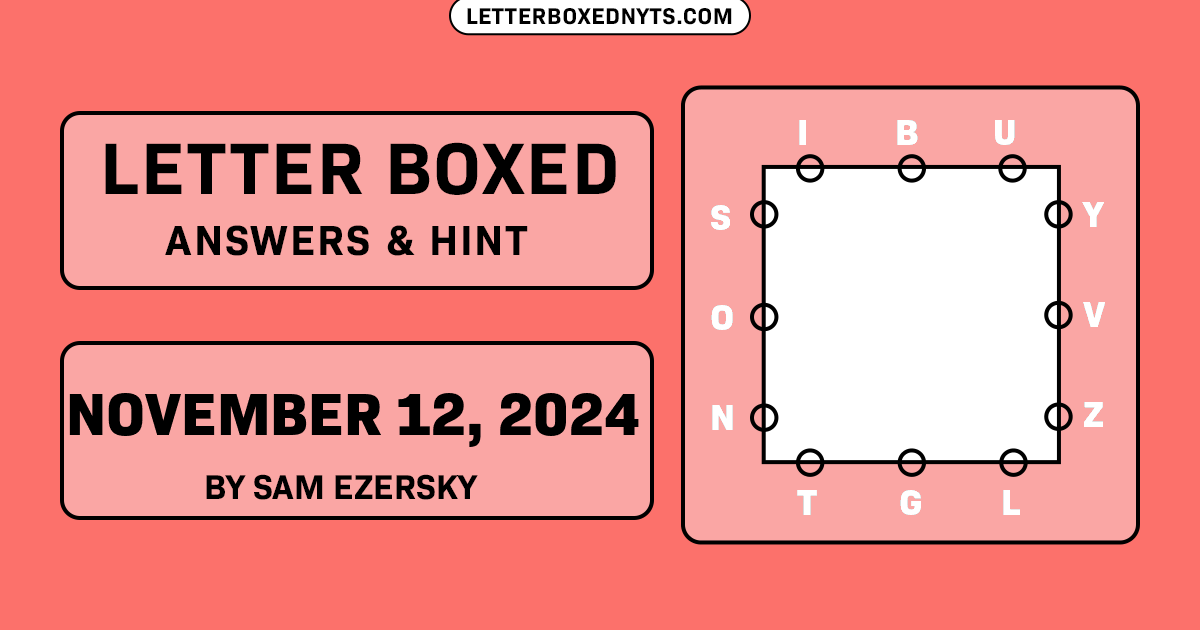 Letter Boxed November 12, 2024 Image