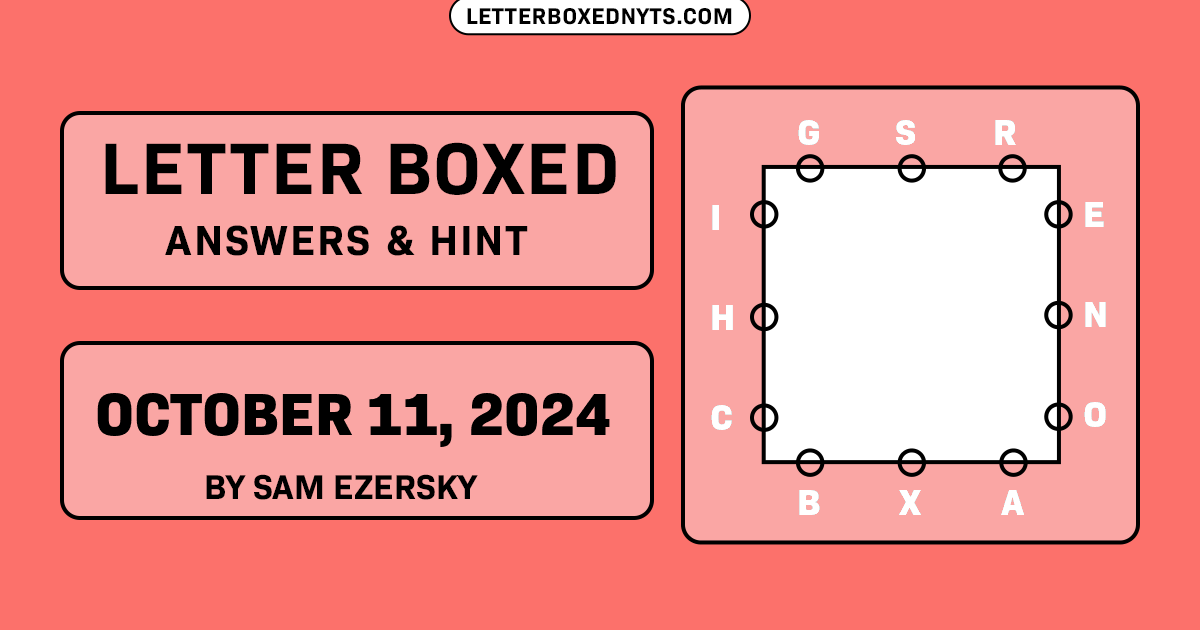 Letter Boxed October 11, 2024 Image