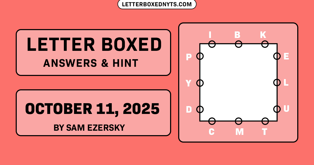 Letter Boxed October 11, 2025 Image