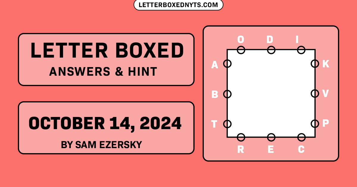 Letter Boxed October 14, 2024 Image