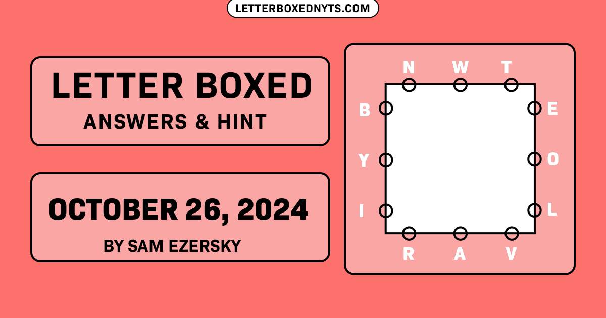 Letter Boxed October 26, 2024 Image