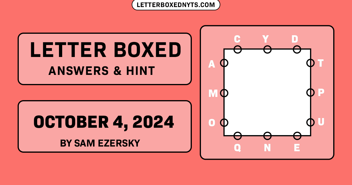 Letter Boxed October 4, 2024 Image