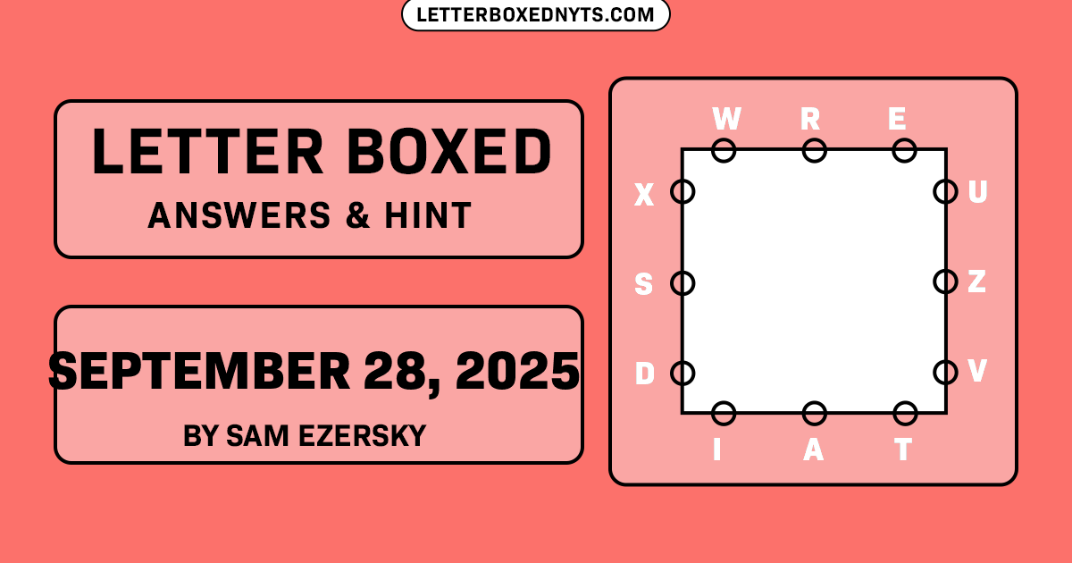 Letter Boxed September 28, 2025 Image
