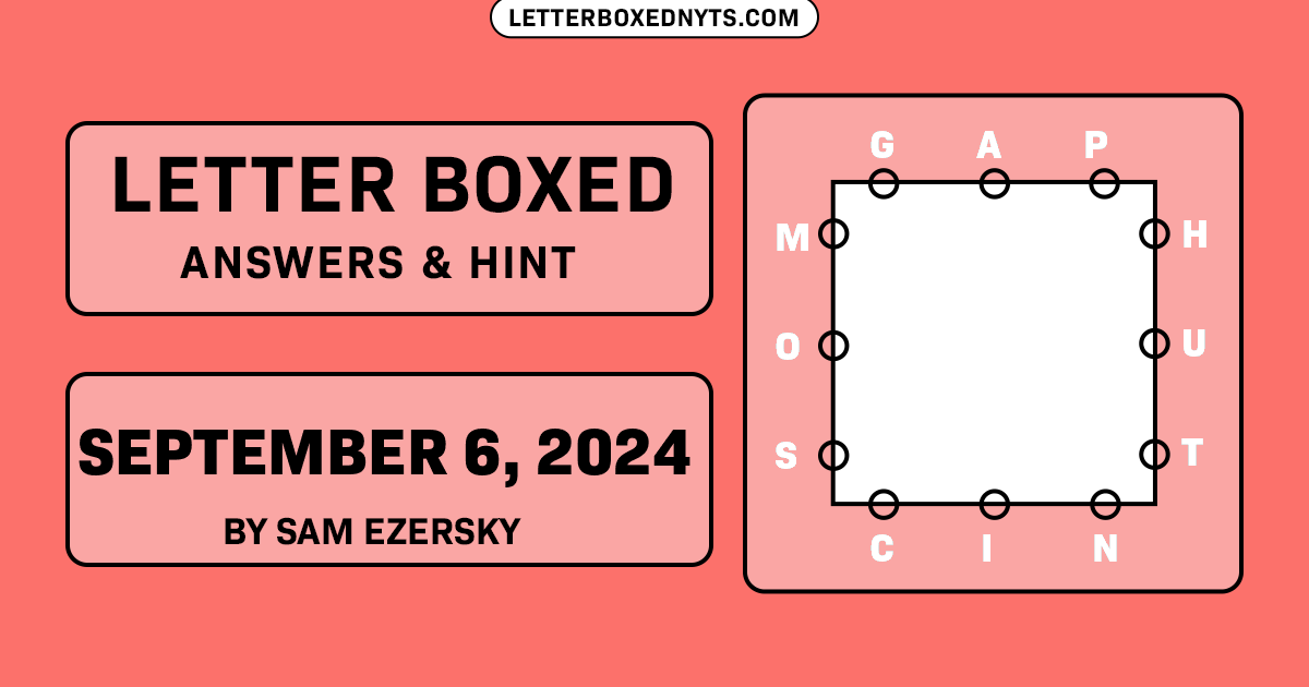 Letter Boxed September 6, 2024 Image