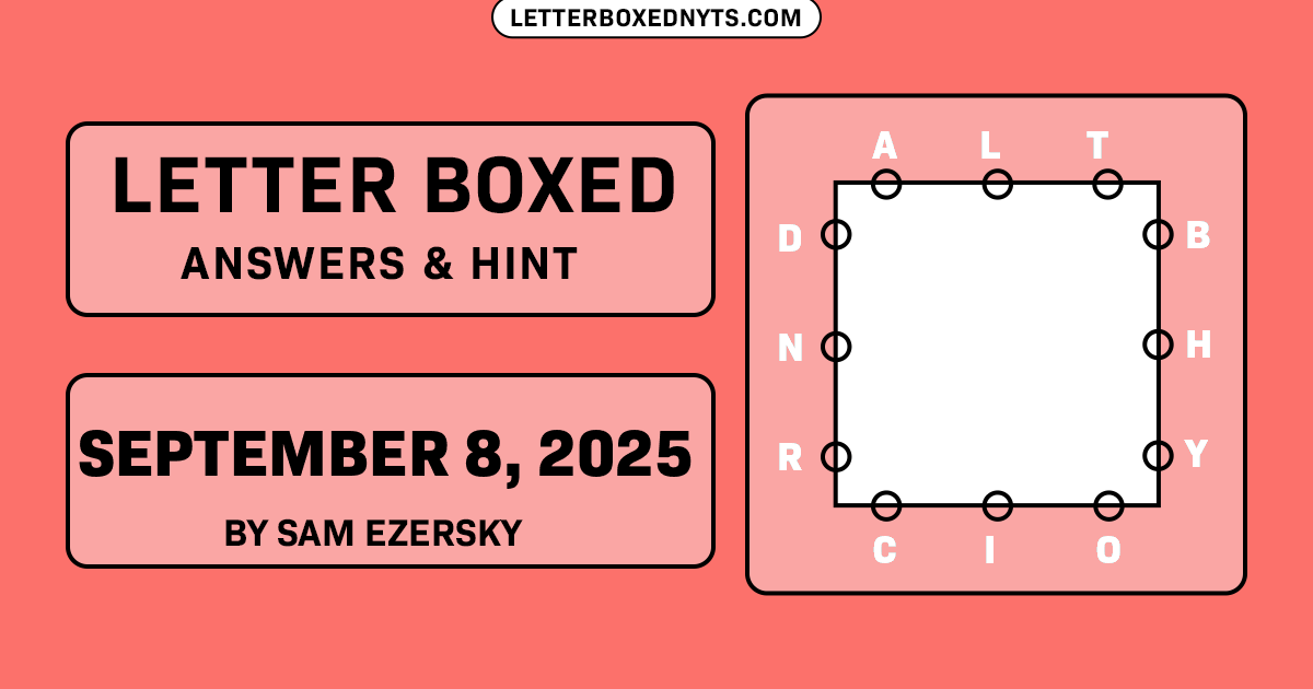 Letter Boxed September 8, 2025 Image